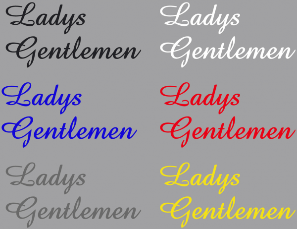 Aufkleber Ladys Gentlemen